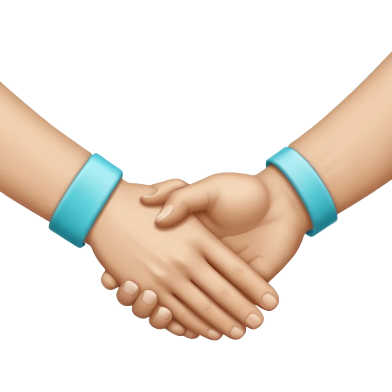 make it the exact hex color of A8F2F9, the handshake emoji. make it both look like an actual hand with 5 fingers emoji