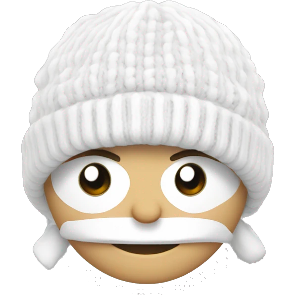 white winter beanie no person emoji