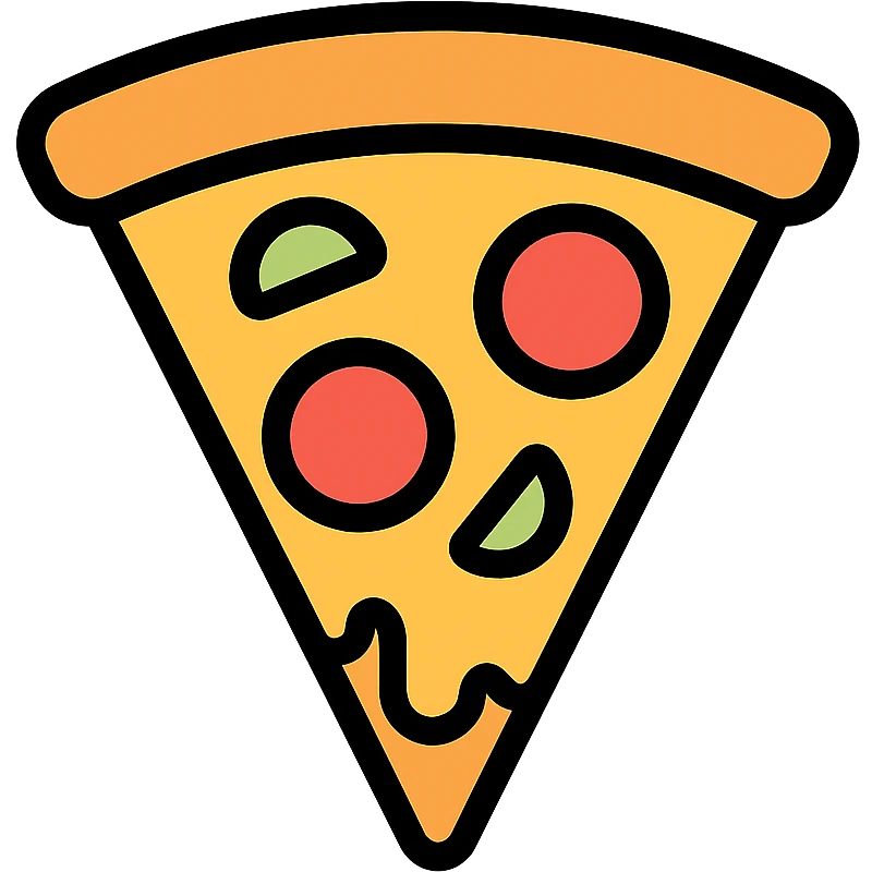 colored slice of pizza icon emoji
