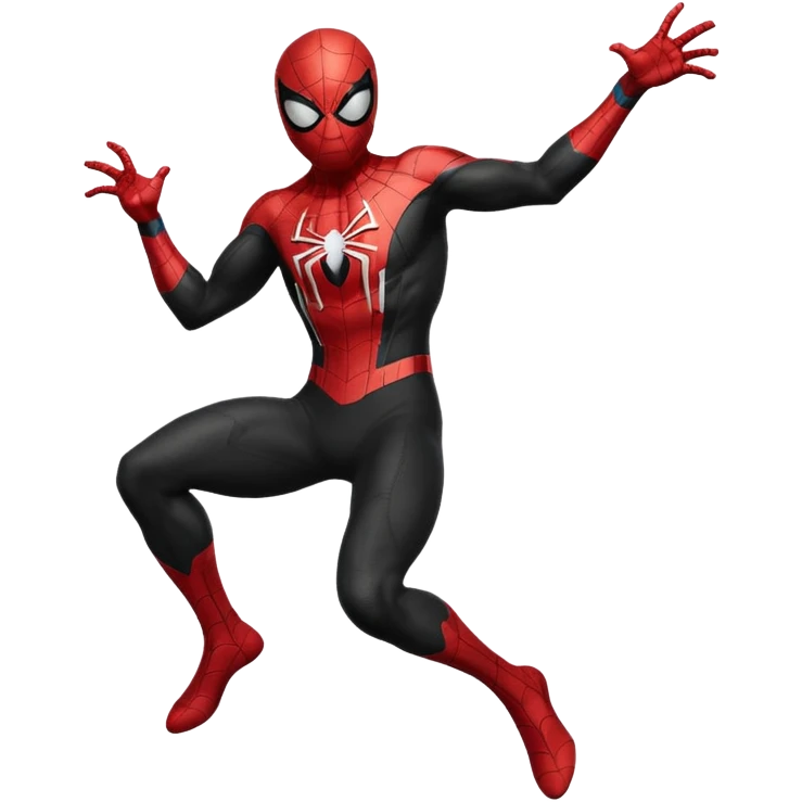 Full Black colored suit spider man emoji