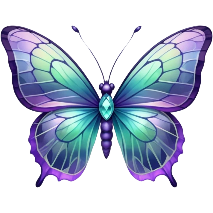 Iridescent Fluorite crystal butterfly  emoji