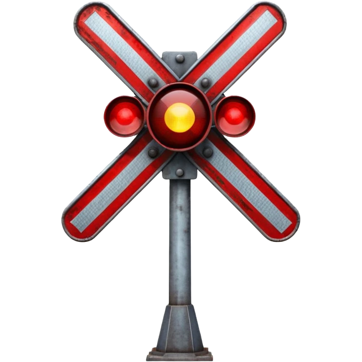 Railroad crossing light emoji