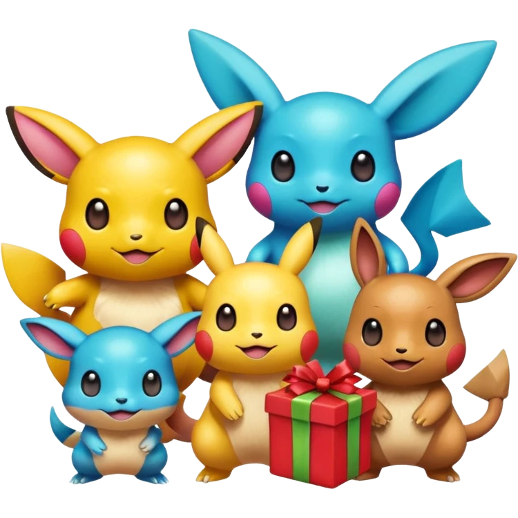 pokemans giving each other things emoji
