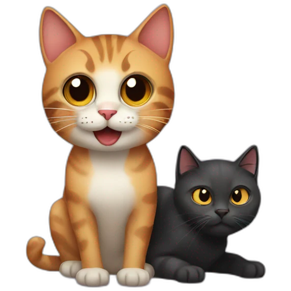 Cat and spider emoji