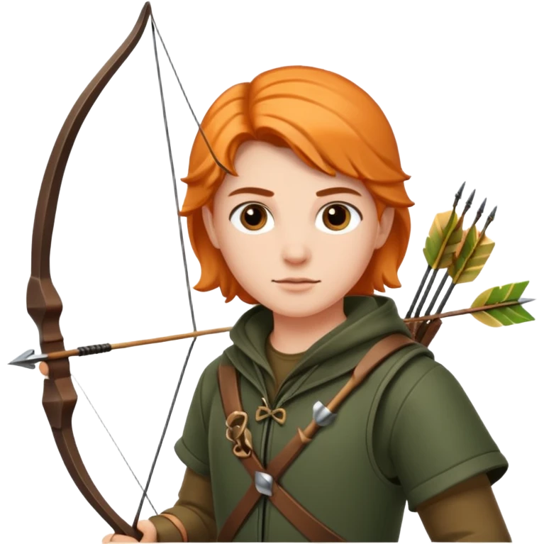 The classic hunter image with bow and arrow emoji