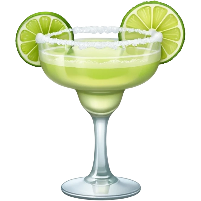 Margarita – glass with salted rim, lime wedge, ice emoji
