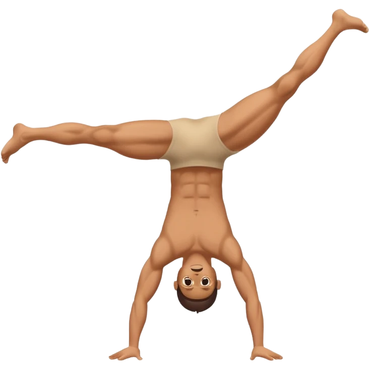 Nude man cartwheel emoji