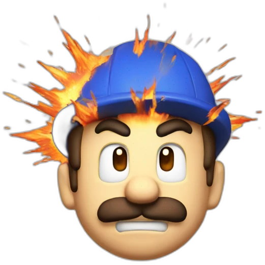 exploding head mario emoji