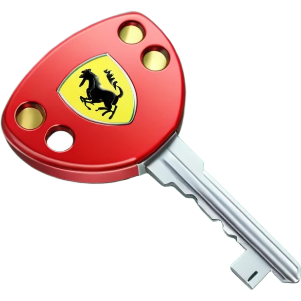 red Ferrari key with a green background emoji