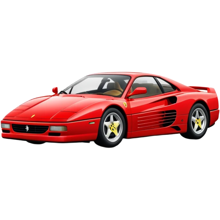 red Ferrari Testarossa sports car emoji