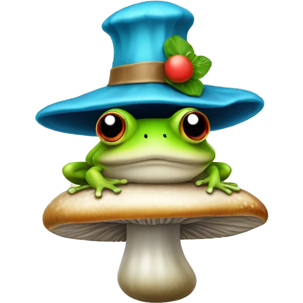 Mushroom Frog With Hat emoji