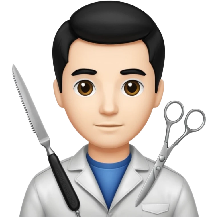 barber shop, scissors, comb. emoji
