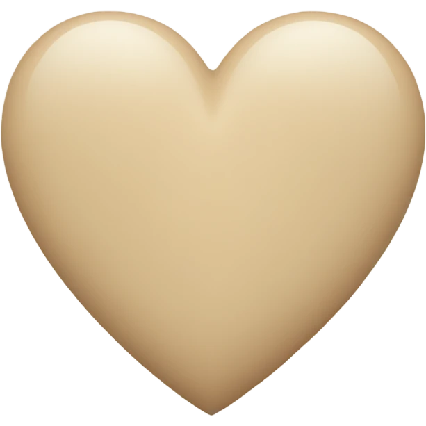 Beige colour heart  emoji