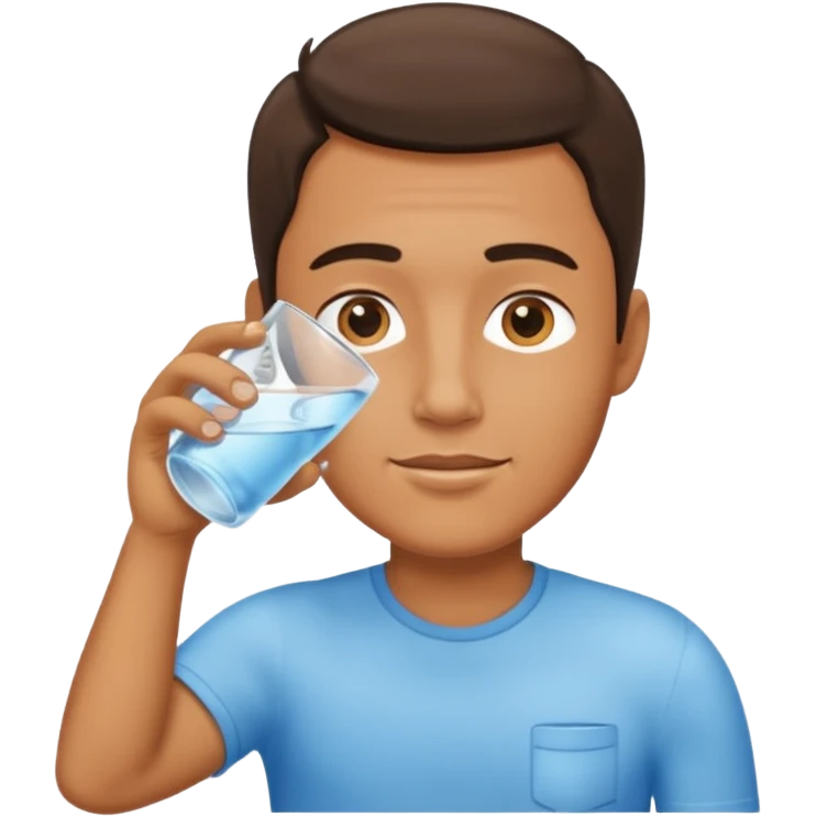 man drinking water emoji