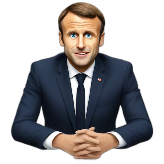 Emmanuel Macron qui demande de se taire emoji