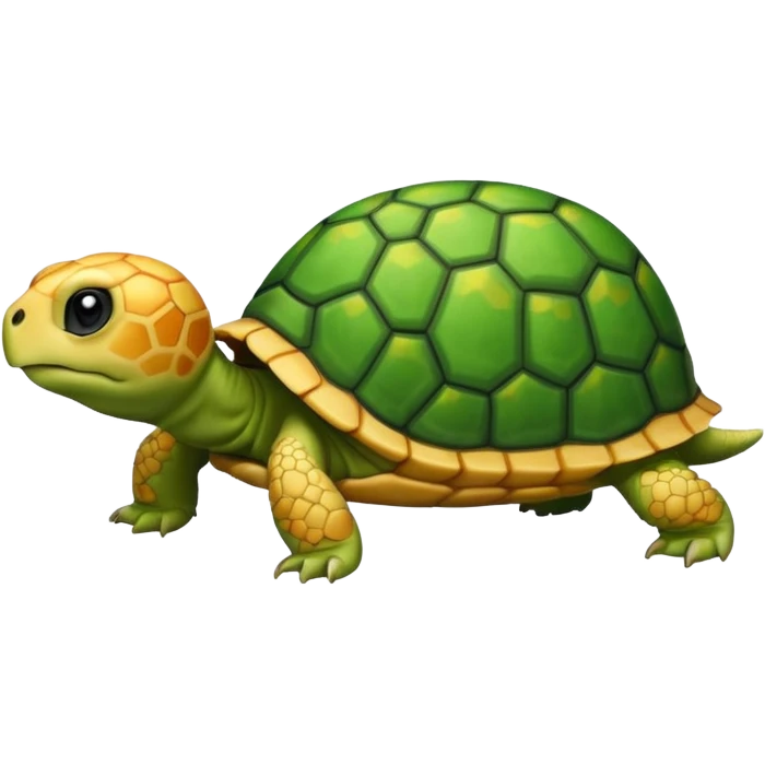 A young very small yellow tortoise emoji