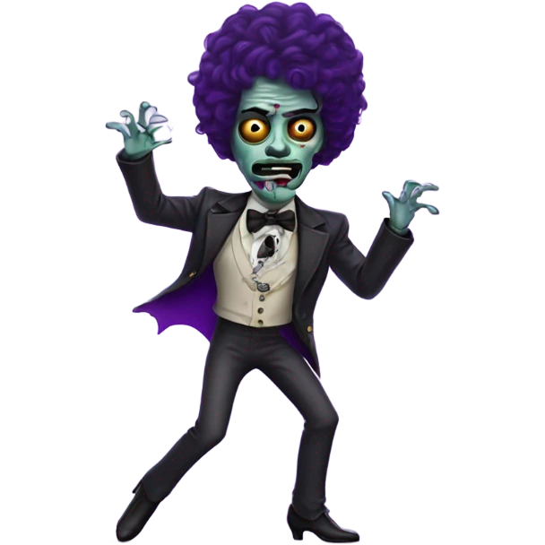 prince purple rain zombie dancing with thin moustache emoji