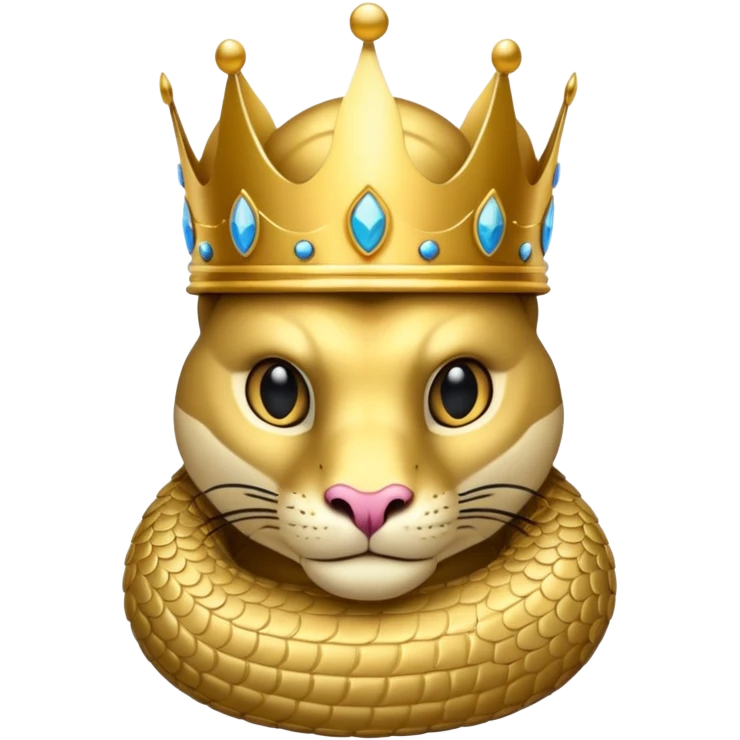 Cobra wearing a king’s crown emoji