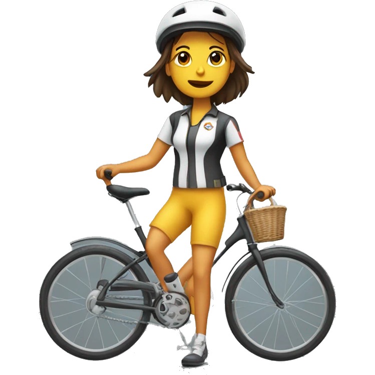 Chica coqueta en bicicleta  emoji