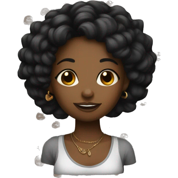 Black girl with tattoos emoji