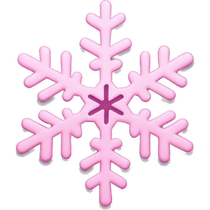 Pink snowflake emoji