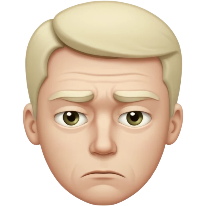 sad man thinking about money emoji