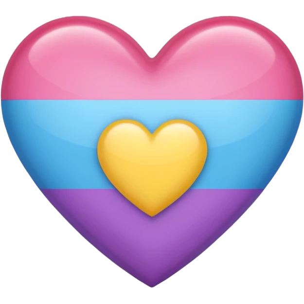 heart with intergender pride flag colors emoji