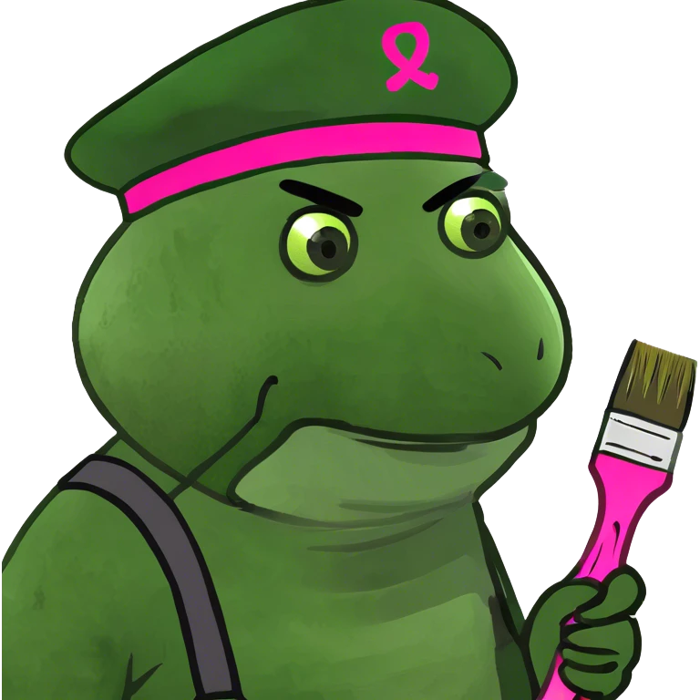neon pink spam artist painting  emoji