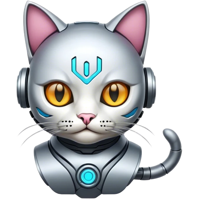 кот киборг emoji