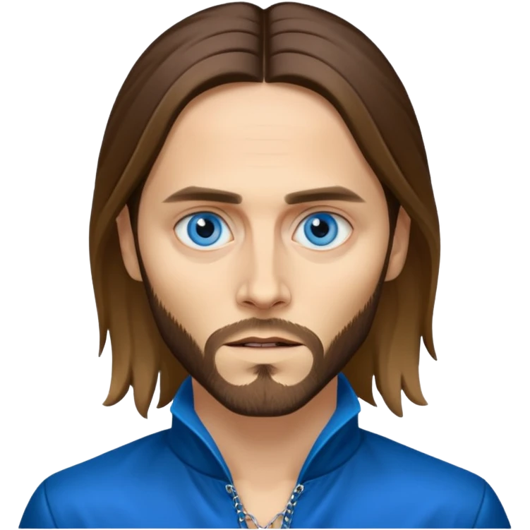 Jared Leto with blue eyes emoji