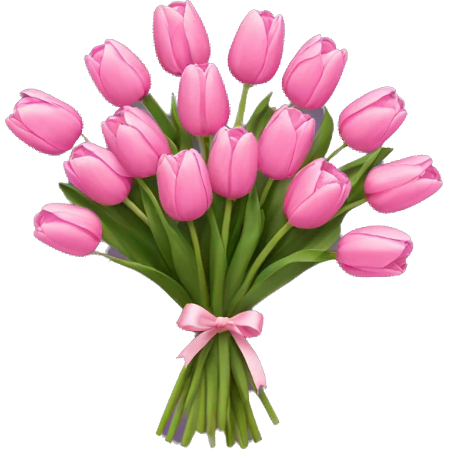 Pink tulip bouquet  emoji