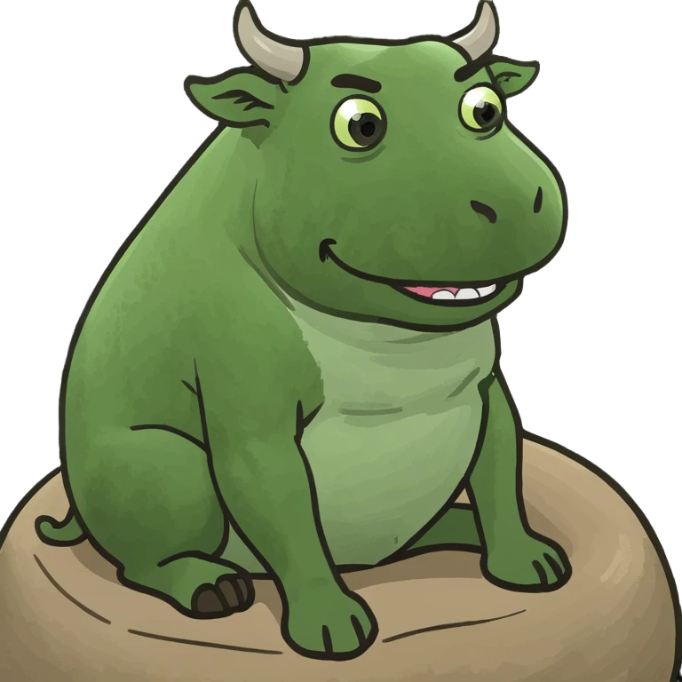 Bull sitting on poop  emoji