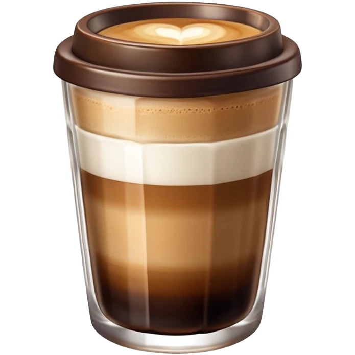Small Gibraltar glass with cortado espresso, light brown color on top (NOT WHITE), deepening to darker brown at bottom, smooth surface, no froth or swirl emoji