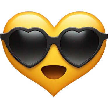 Heart with sunglasses  emoji
