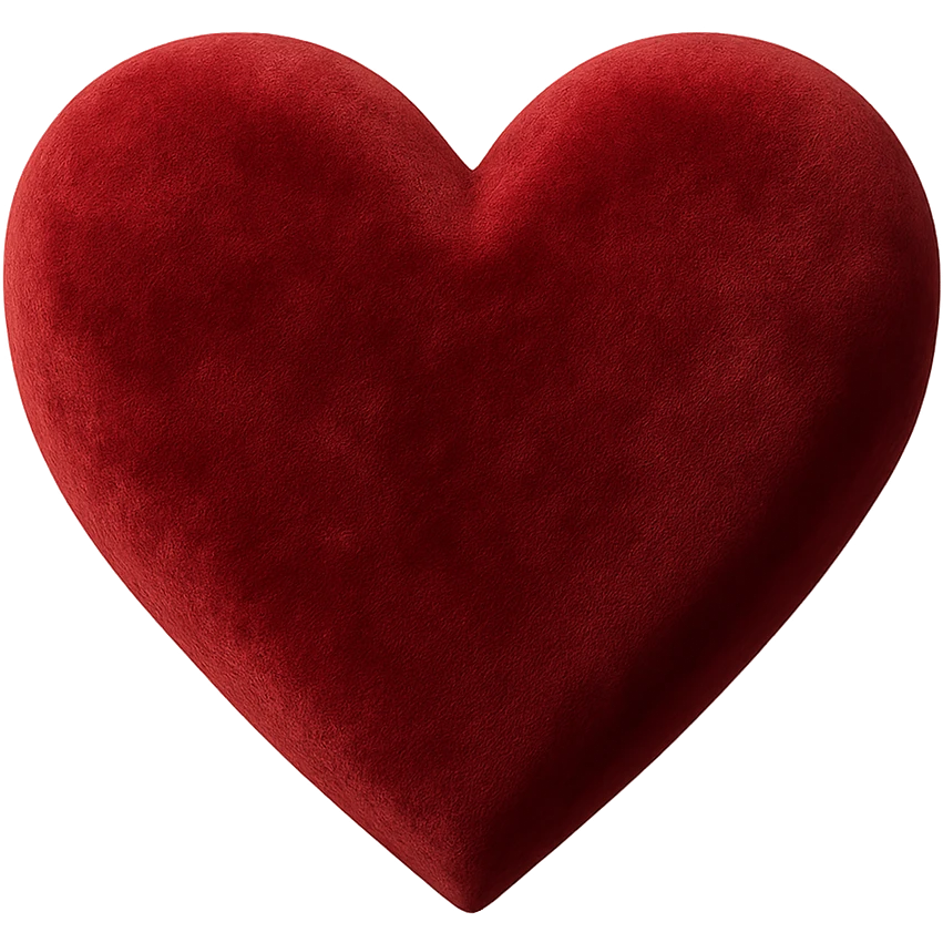 heart with a velvet texture emoji
