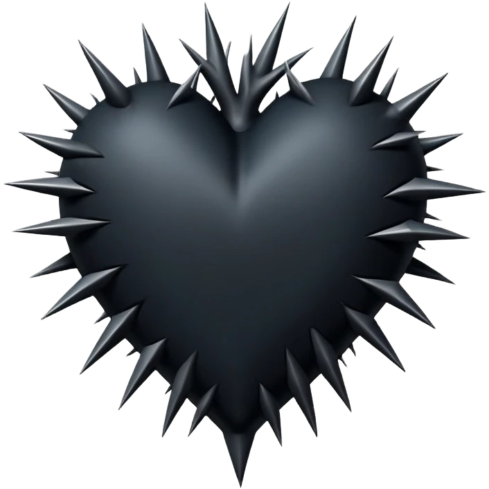 black heart with thorns emoji