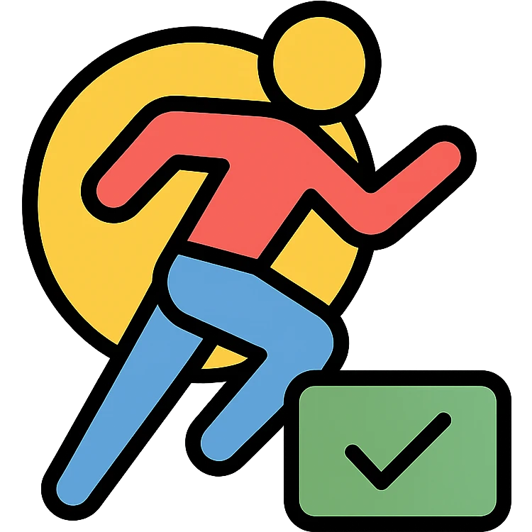 modern energetic simple logo for athlete beginner subscription, suitable for sports app emoji