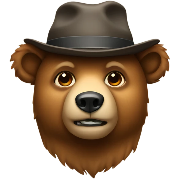 Bear in a hat emoji