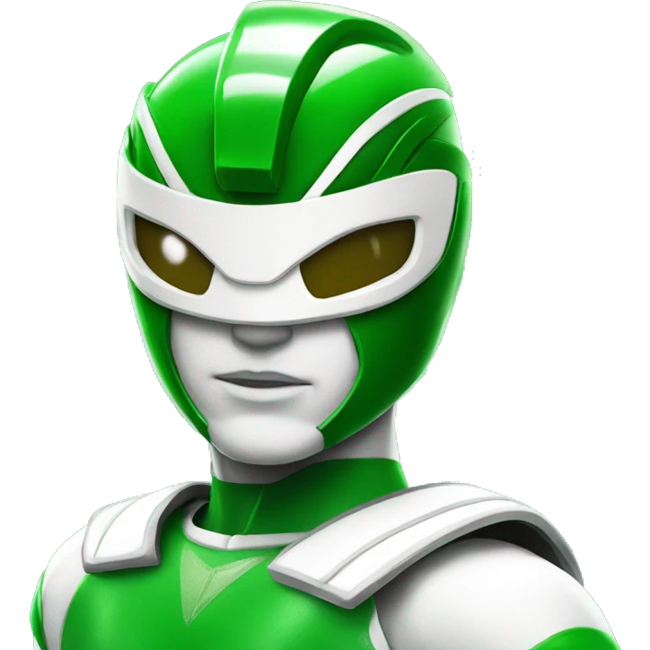 white skin green power ranger emoji
