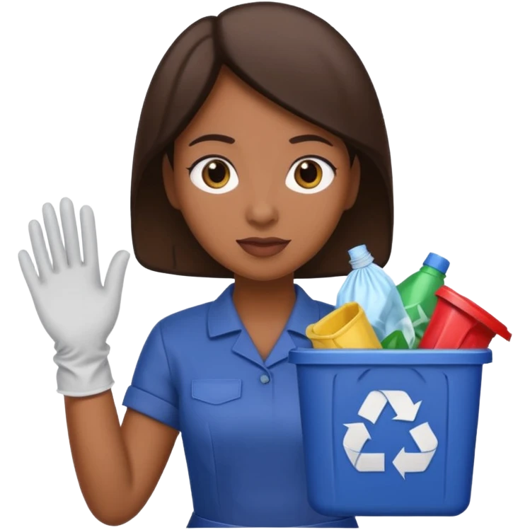 housekeeper taking out the trash emoji