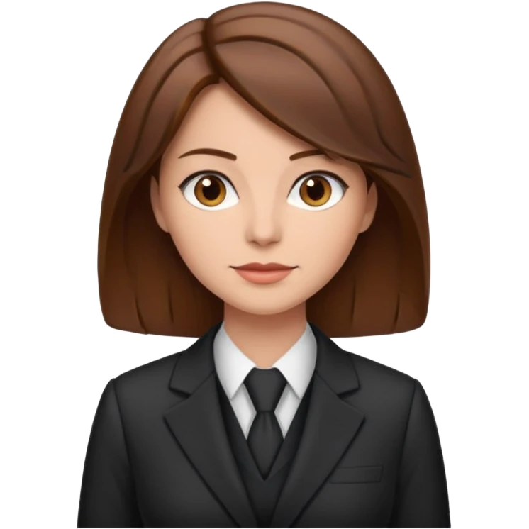 lawyer female brown hair clothes emoji