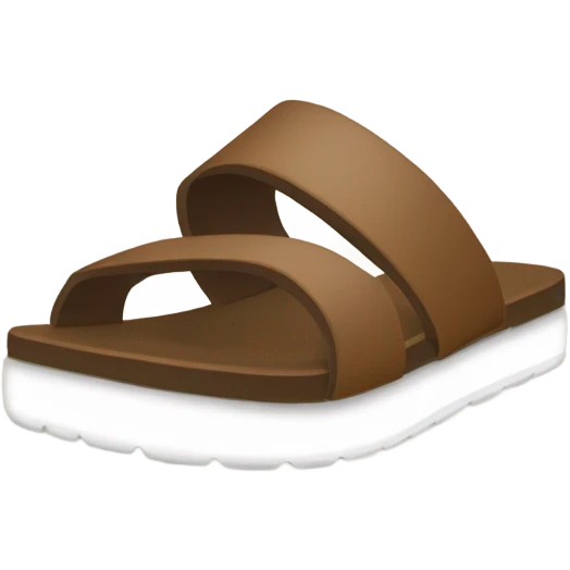 Una sandalia baja color café  emoji