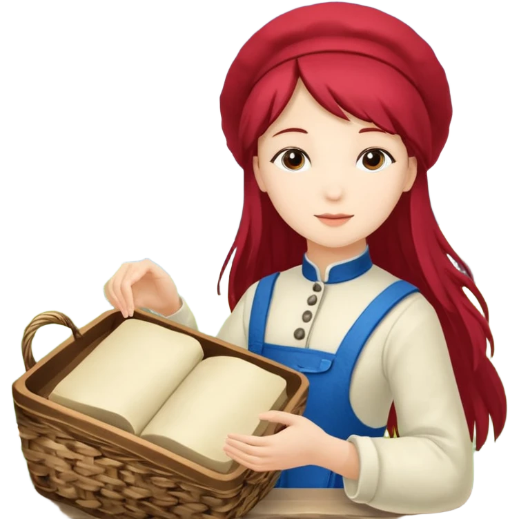 милая девушка ангел с нимбом и крыльями, с рыжими прямыми волосами по плечи, с черными макияжем глаз, тонкими бровями, с улыбкой в стиле Apple avatar emoji