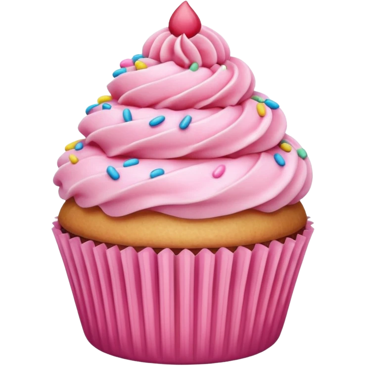 cupcake with pink frosting emoji