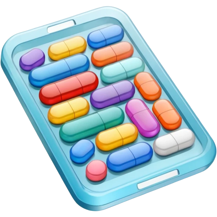 cartela de remedio emoji