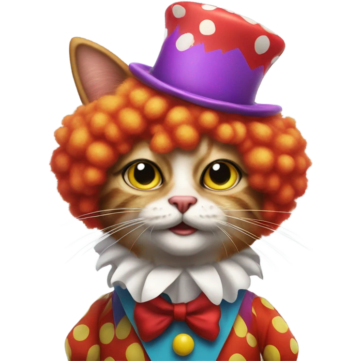 Cat clown emoji