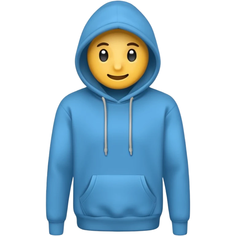 erstelle mir nur einen kapuzenpullover in uni und ohne mensch emoji