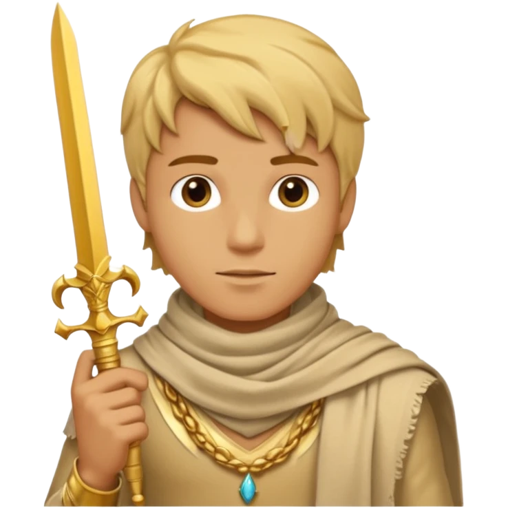 Desert Prince – sand scarf + gold dagger, Golden Princes. emoji