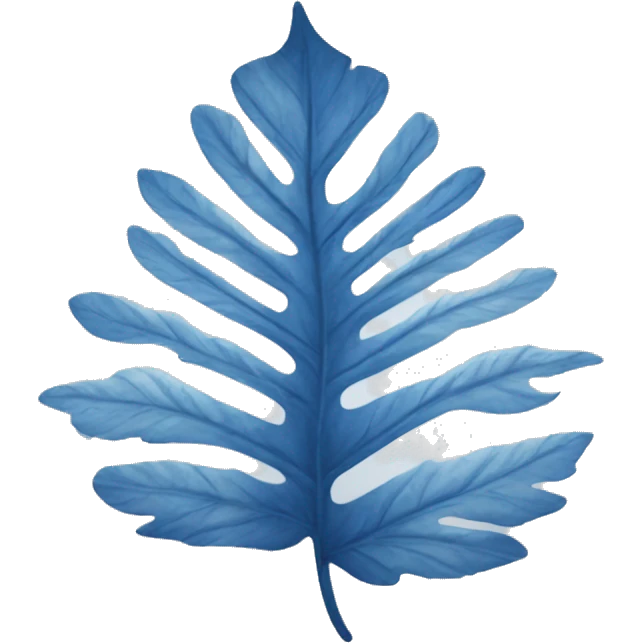 white and blue leafs emoji