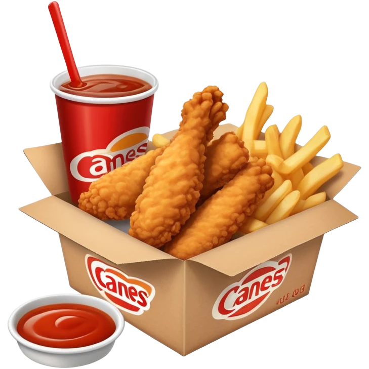 Raising Canes chicken fingers box meal emoji